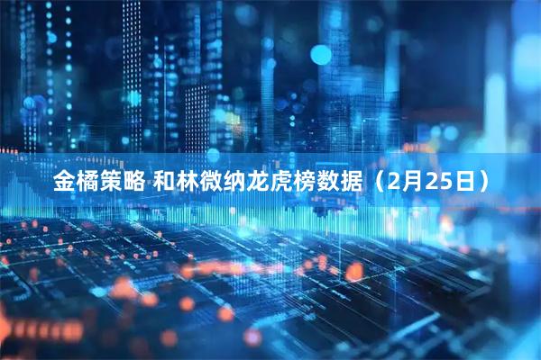 金橘策略 和林微纳龙虎榜数据（2月25日）