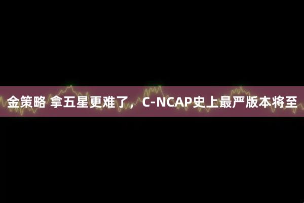 金策略 拿五星更难了，C-NCAP史上最严版本将至